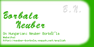 borbala neuber business card